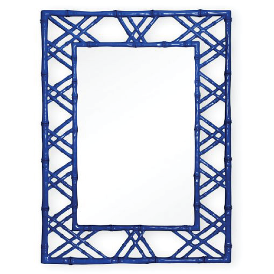 Bamboo Mirror in Blue