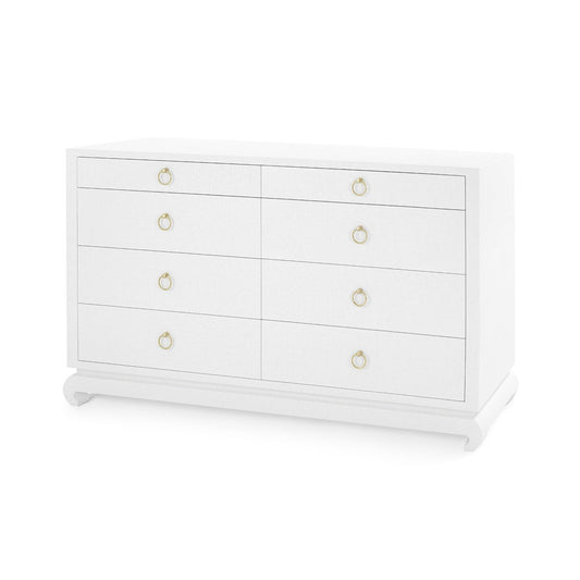 Ming Extra Large Dresser in Chiffon White