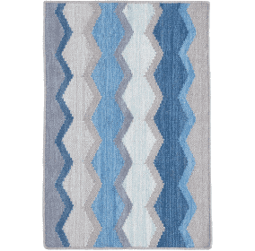 Blue Woven Wool Rug