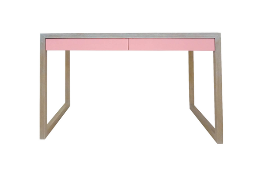 Pink Cerused Oak Desk